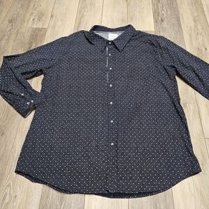 Craft + Flow Navy Blue Pocket Button Down Men's 3XL Business Casual Preppy